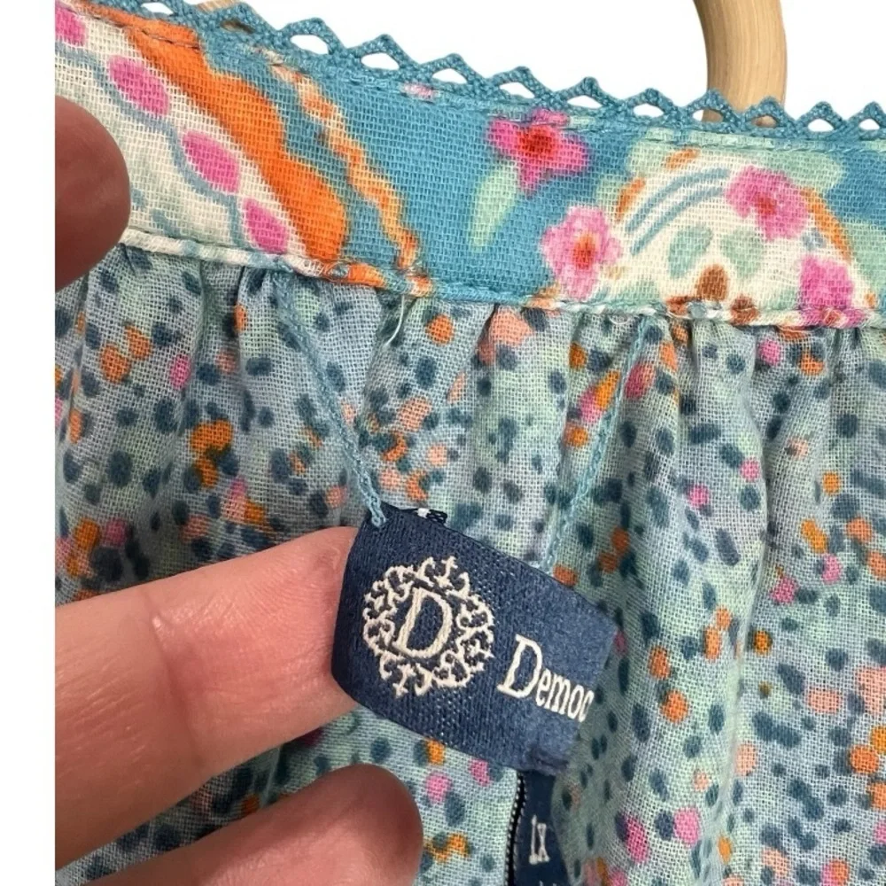 Democracy Plus Size Paisley Print 3/4 Sleeve Reversible Open-Front Jacket NEW - Picture 9 of 16